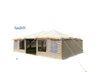 Tenda kanvas gurun mewah Arab kualitas tinggi 4x4 4x6meter tenda Qatar berkemah luar ruangan gaya Timur Tengah