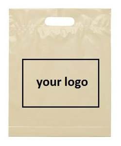 Sacs à soufflet latéral en HDPE recyclé avec poignée découpée, thermosoudés, imprimés en gravure - Product Image 2