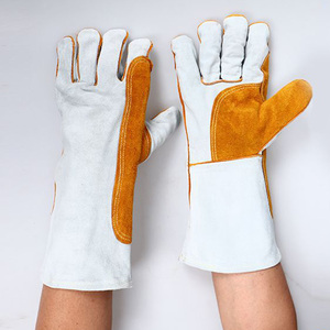 Guantes de soldadura de cuero de vaca de 14 pulgadas, resistentes al calor, resistentes al agua, para chimenea de seguridad, Tig, venta al por mayor - Product Image 4