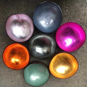 กะลามะพร้าว,ชามทรงกะลามะพร้าวดีไซน์ดอกไม้-HT58132 - Product Image 1