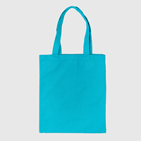 Bolsa de Lona Azul Cielo con Logotipo Personalizado, Tamaño Mediano, Reutilizable, para la Escuela, Lista para Enviar