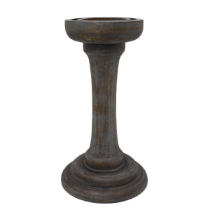 Portavelas de madera para decoración del hogar, soporte de vela de gran tamaño con acabado gris y portavelas para decoración de boda - Product Image 3