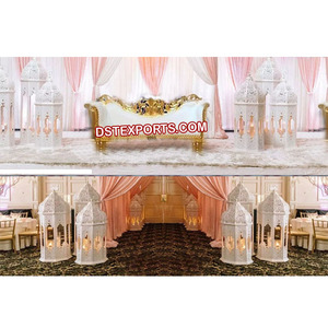Lámparas de fibra blanca para boda, lámparas de fibra para decoración de escenario y pasarela, lámparas marroquíes decorativas de fibra para boda, EE. UU. - Product Image 1