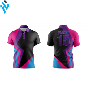 Camiseta deportiva de manga corta y secado rápido, polo colorido con estampado de malla 100% poliéster, diseños personalizados, nuevo diseño - Product Image 2