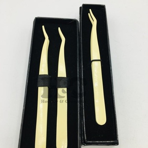 Pince à épiler personnalisée or vison argent noir applicateur d'extension de cils en acier inoxydable pince à épiler applicateur de cils durable - Product Image 2