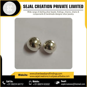 Perles en argent Variété Pack Dames et Femmes Mode 925 Sterling Silver Plain Beads Fabricant perles de chapelet en argent - Product Image 4