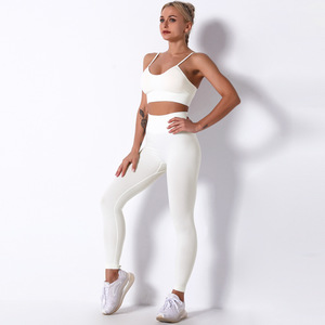 Vêtements de sport pour femmes, soutien-gorge et legging, avec matériel de haute qualité, dessins imprimés personnalisés, combinaisons à la mode, vente en gros, offre spéciale - Product Image 1