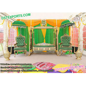Columpio de estilo antiguo para escenario Mehandi, columpio musulmán prominente para escenario, Mehandi, Sangeet, Jhulla - Product Image 6