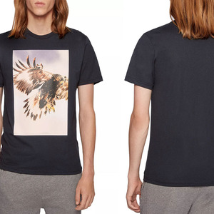 Camisetas de algodón puro para hombre/niño, diseño de ondas solares, serigrafía personalizada OEM, colección de verano. - Product Image 3