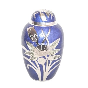 Hand Paint Finished Funeral Service Accessories Cremation Urns Custom Color Metal Urn Human <b>Ashes</b> Jar Cremation Brass Urns - Product Image 3