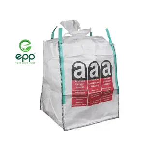 Factory price Baffled type intermediated container bulk woven sacks for hazardous goods UN container bags asbestos big bags