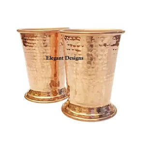 Set Of Two Hammered Copper Beer Mug High Quality Table Ware Moscow Mule Mug Drink Ware Customized Size Copper Beer Tumbler