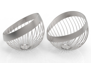 Bol à fruits décoratif de luxe Vantage Premium, en acier inoxydable perforé, style américain - Product Image 3