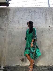 Main Tie Dye Kaftan Robe Simple Élégant Élégant Robe De Vacances Robe De Soirée Coupe Lâche Quotidien Fête Vacances Dîner Femmes Kaftan - Product Image 2