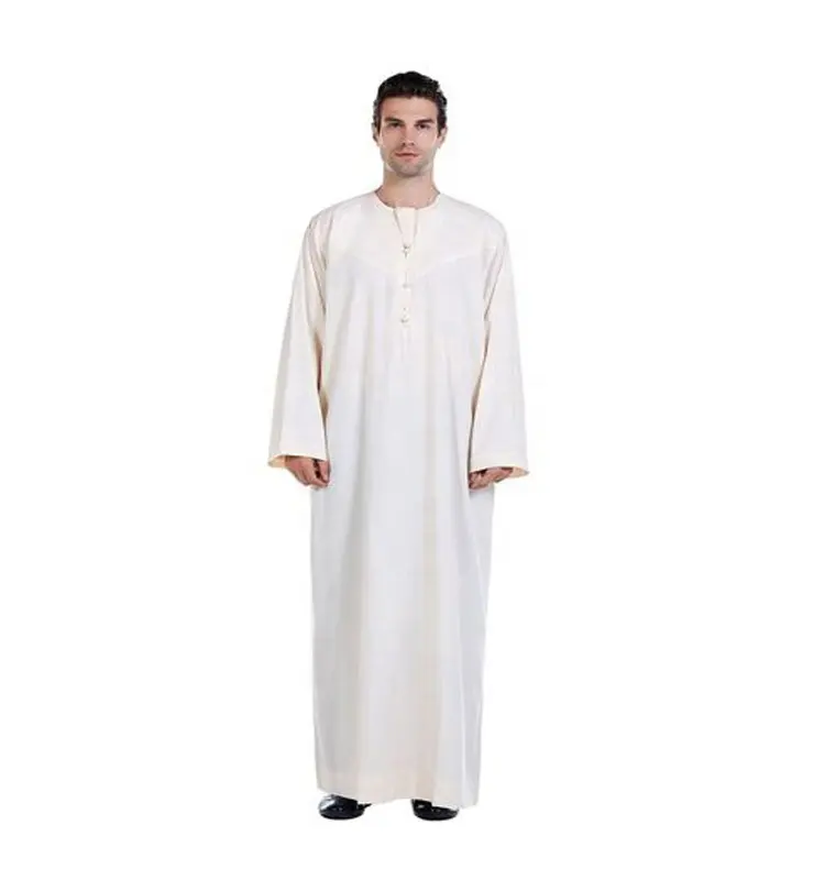 Sustainable manufactured hot sale hemp/linen islamic clothing men muslim arab thobe