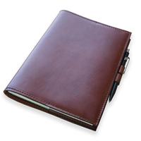 Cuaderno de cuero con bucle de bolígrafo, almohadilla de escritura, diario, colores personalizados