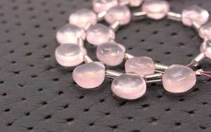 Alta calidad 21 Cuentas rosas lisas en forma de corazón 1 hebra de piedras preciosas de cuarzo rosa Natural para la fabricación de joyas - Product Image 2