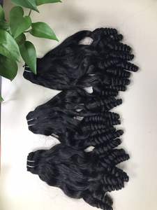 Ensemble de tissage et de fermeture, perruque bouclée rebondissante, cheveux Remy vierges de haute qualité pour femmes noires au prix de gros - Product Image 3