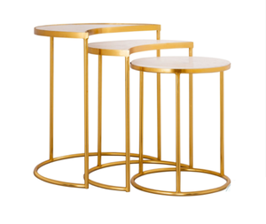 Table basse extensible en marbre, tendance 2021, table basse moderne de luxe élégante en métal pour salons et chambres - Product Image 2
