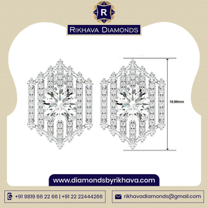 Tamaños personalizados Estilo clásico Pendientes de diamantes brillantes redondos Mejor precio Categoría de producto - Product Image 2