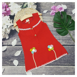 เดรสผู้นำลายดอกไม้ของเด็กผู้หญิง,แฟชั่นฤดูร้อนใหม่ - Product Image 5