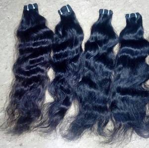 High Quality Indian Virgin Remy Hair Extensions Natural Color Human Hair Machine Double Weft Shed-Resistant Soft Shiny Hair - Product Image 3