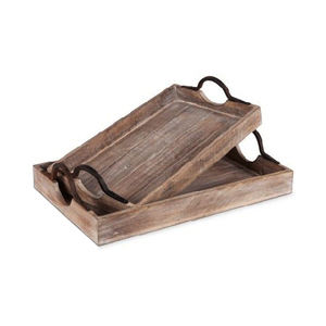 Bandeja de madera y bambú Natural para cocina, bandeja de transporte de frutas y alimentos para sala de estar, fabricante directo - Product Image 2