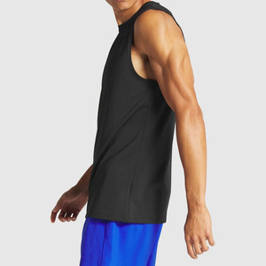 Camiseta sin mangas de ajuste rápido blanca de alta calidad para hombre, camiseta de gimnasio personalizada para ejercicio, camiseta informal para culturismo, camiseta transpirable para correr - Product Image 2