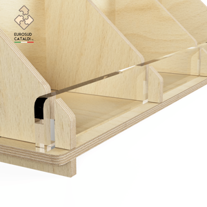 Espositore da banco di qualità in betulla progettato da EUROSUD prodotto Made in Italy. Completamente personalizzabile con il tuo logo - Product Image 2
