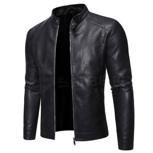Blouson d'hiver en cuir Pu homme, à manches longues, de grande taille, - Product Image 1
