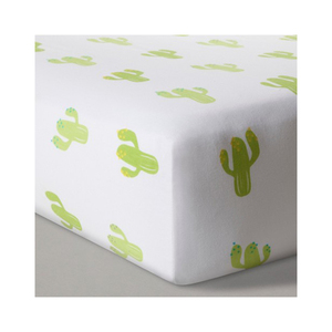 Drap-housse de berceau en jersey biologique tricoté pour bébé 100% avec logo et emballage personnalisés - Product Image 1