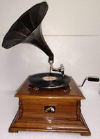 Gramophone en laiton et en bois, pour musique et décoration de maison, prix d'usine