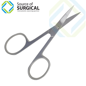 Ciseaux à ongles pour usage professionnel Ciseaux à cuticules incurvés en acier inoxydable pour sourcils beauté manucure ongles - Product Image 1