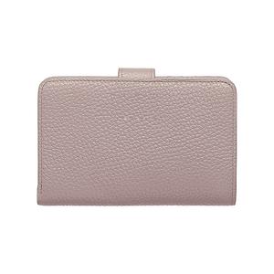 Ladies Light for Pink Genuine <b>Leather</b> Wallet Short Length with RFID Feature 2 Side Holder and Button Lock - Product Image 2