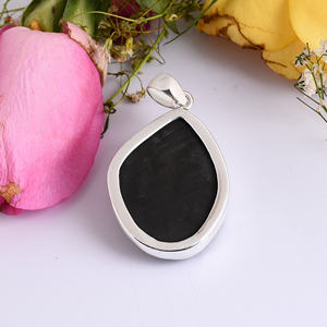 Colgante de plata de ley 925 con diseño de pirita rusa, colgante hecho a mano con piedras preciosas naturales - Product Image 5