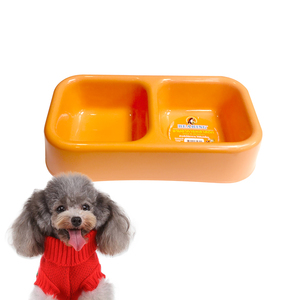 The Best Bearing Pet Twin Square Bowl for Dog Cat Plastic Food Grade Size S from Thailand Factory