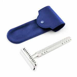 Kit de aseo de lujo OEM para hombre, maquinilla de afeitar en húmedo de color cromado, maquinilla de afeitar de seguridad de doble filo, maquinilla de afeitar de latón con etiqueta privada - Product Image 4