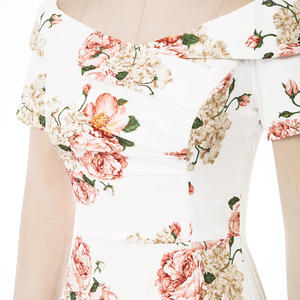 Il Servizio DELL'OEM del Commercio All'<span class=keywords><strong>ingrosso</strong></span> Manica Corta Fianchi-Avvolto Pinup Vintage Off Spalla <span class=keywords><strong>Abiti</strong></span> Delle Donne - Product Image 3