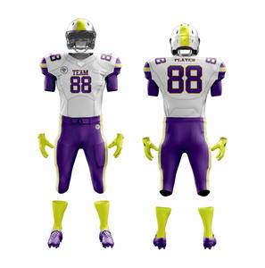 Camiseta de fútbol americano antibacteriana de manga corta Unisex de poliéster de alta calidad personalizada sublimada - Product Image 3