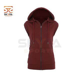 Women's Jersey Full Zip Hoodie oversized hoodie plain cotton hoodies - Product Image 4