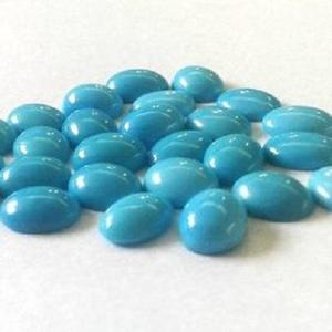 7mm 8mmm 9mm Natural Bella Durmiente Turquesa Suave Oval Calibrado Cabujón Piedra preciosa suelta a precio mayorista en línea Proveedor - Product Image 1
