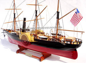 Produit cadeau de nouveauté de bateau de modèle en bois de la Californie SS fabriqué à la main - Product Image 5