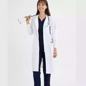Blouse médicale à manches longues en sergé coton/polyester de haute qualité PIONEER Fashion avec détection de logo pour femme - Product Image 2