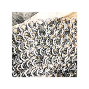 มาตรวัดขนาด9มม. 17นิ้วปรับแต่งได้ Bishop chainmail mantle riveted Solid Antique เกราะเหล็กพิมพ์ดิจิตอลแหวนโลหะงานฝีมือ - Product Image 3