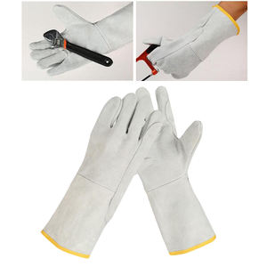 Haute qualité XL imperméable en cuir fendu gants de sécurité plein grain résistant à la chaleur Anti-coupure Mig Protection de soudage en gros - Product Image 5