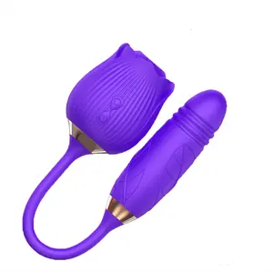 Đồ Chơi Tình Dục Silicone Không Thấm Nước Dành Cho Người Lớn Clit Âm Đạo Kích Thích Mút Âm Đạo Hoa Hồng Rung Cho Phụ Nữ 2 Trong 1 Đồ Chơi Có Trứng Rung