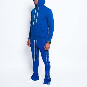 Ensemble survêtement fuselé et respirant pour homme, veste d'hiver, sweats à capuche et jogging, survêtement de grande taille, 2 pièces - Product Image 2