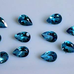 Topacio azul suizo facetado forma de pera piedra preciosa suelta cabujón Natural buena calidad precio al por mayor por quilate para la fabricación de joyas - Product Image 6