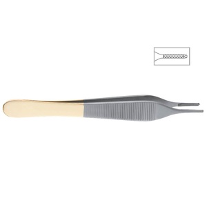 Fórceps manuales Adson con punta TC 4,75 ''y 6'' Acero inoxidable 1x2 dientes Base de instrumentos quirúrgicos 12cm y 15cm de longitud - Product Image 2