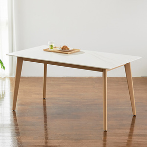Table à manger moderne en céramique, marbre blanc, rectangulaire, nouvelle collection - Product Image 2